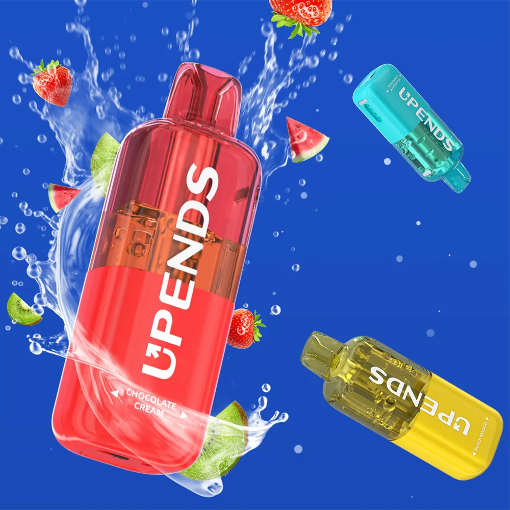 Transparenter roter UP9 Pod mit deutlich sichtbarem E-Liquid-Tank
