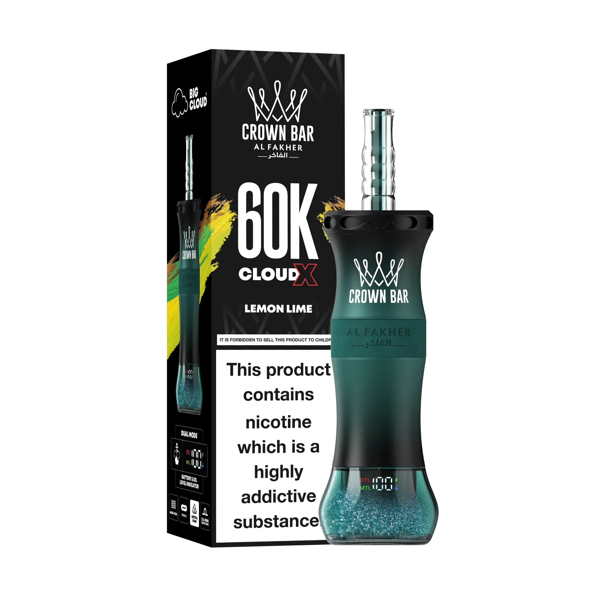 Al Fakher Crown Bar 60K Lemon Lime