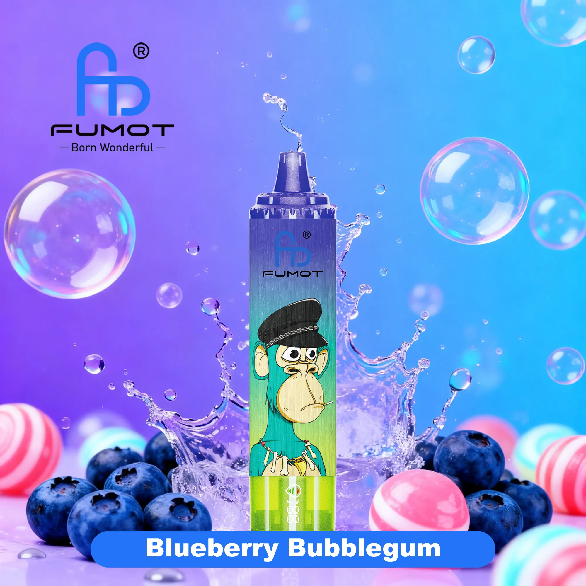Fumot Tornado 15000 Blueberry Bubblegum