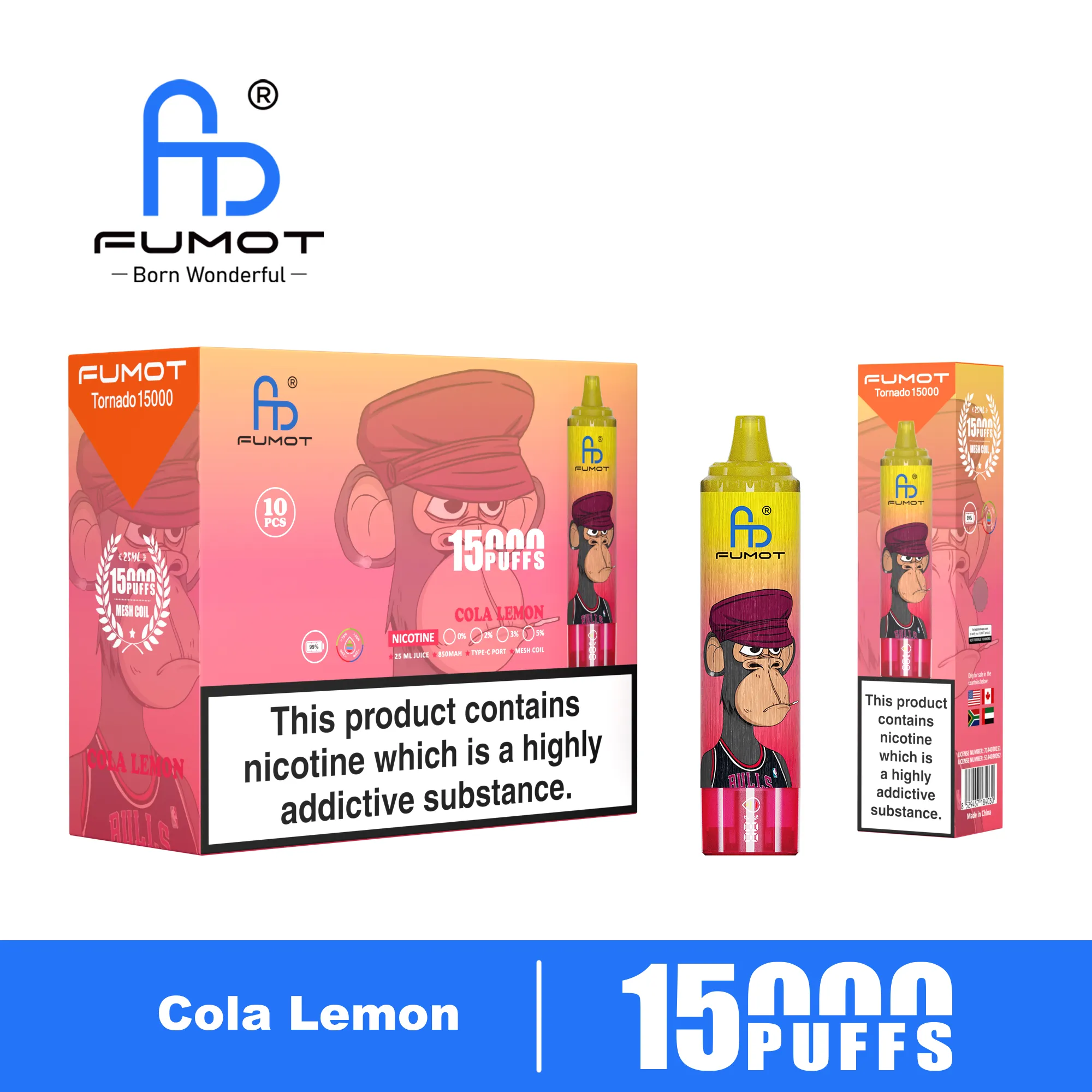 Fumot Tornado 15000 Cola Lemon