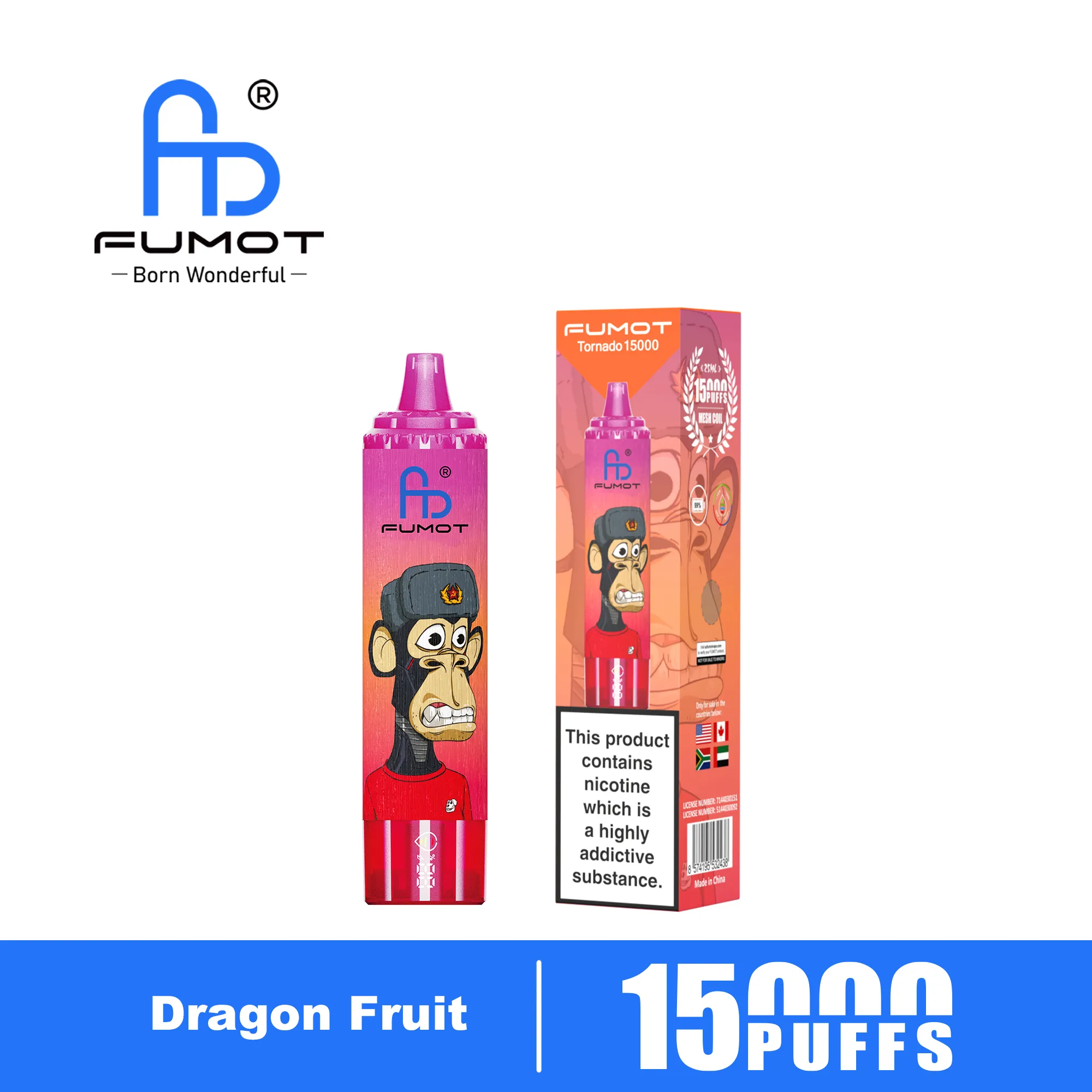 Fumot Tornado 15000 Dragon Fruit