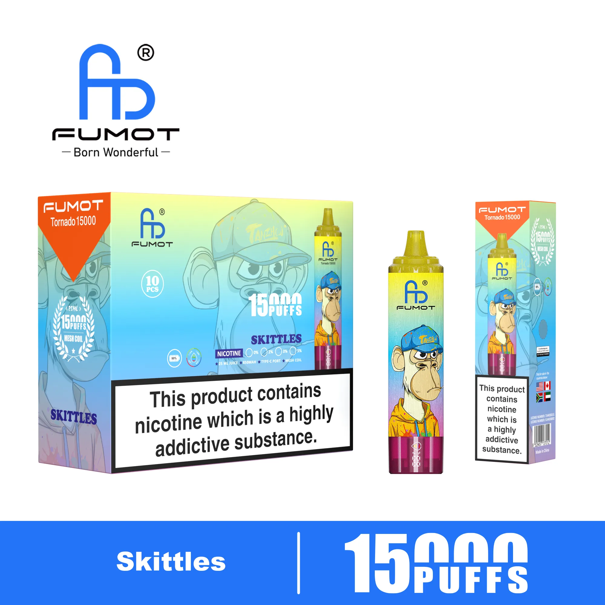 Fumot Tornado 15000 Skittles