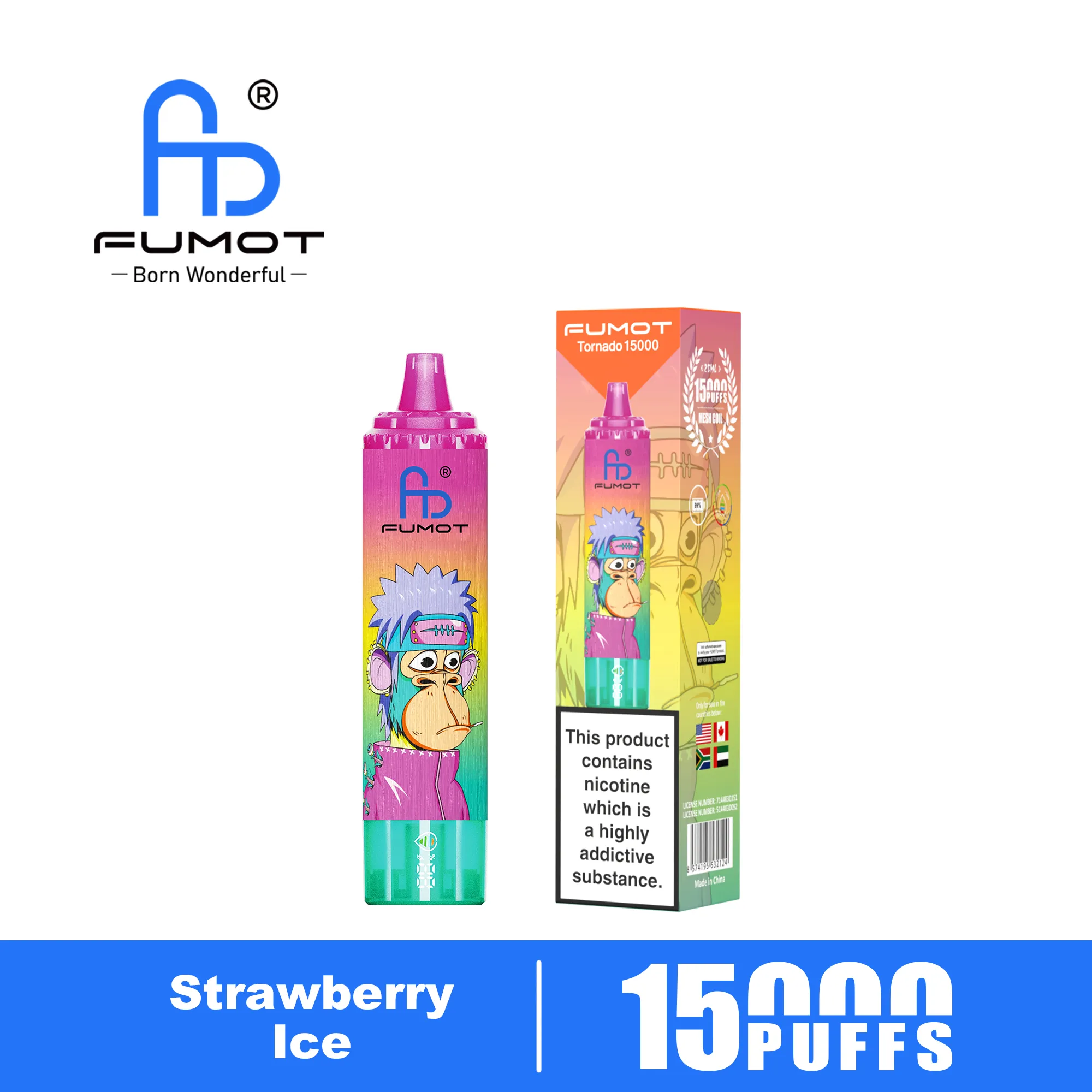 Fumot Tornado 15000 Strawberry Ice