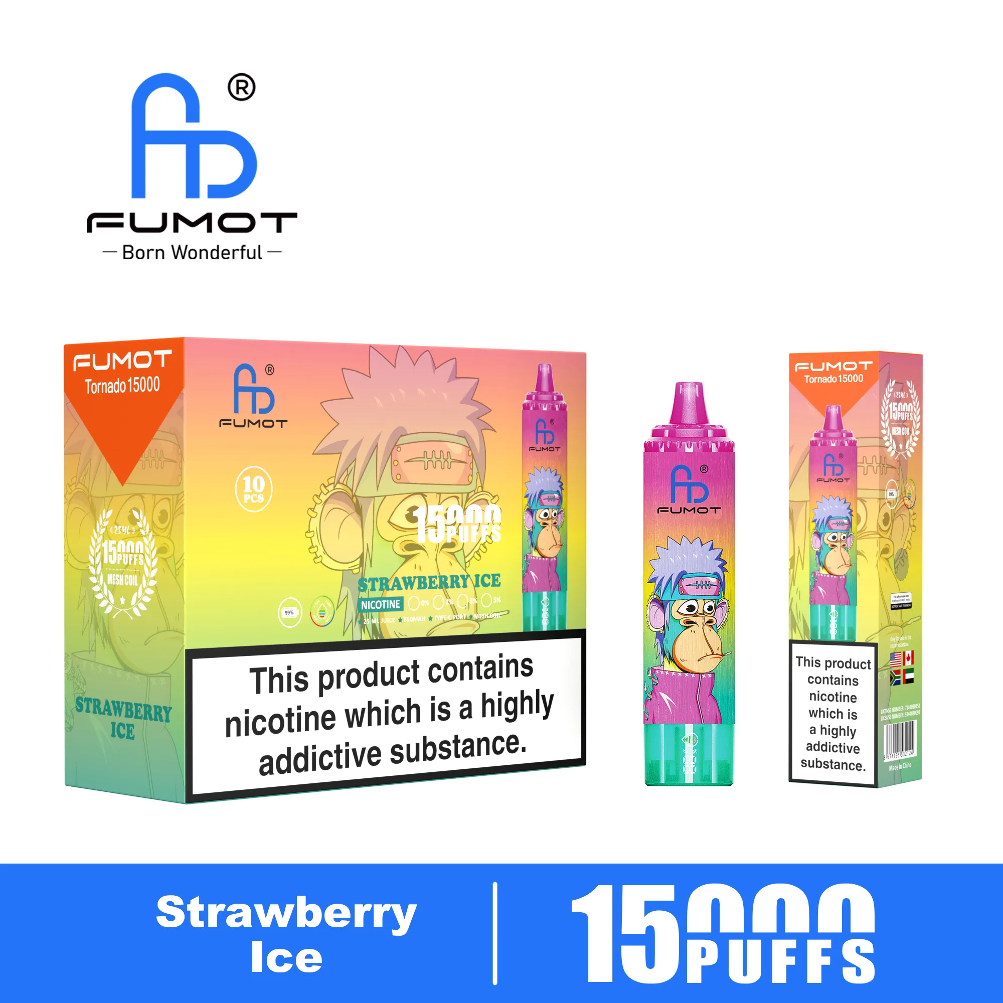 Fumot Tornado 15000 Strawberry Ice
