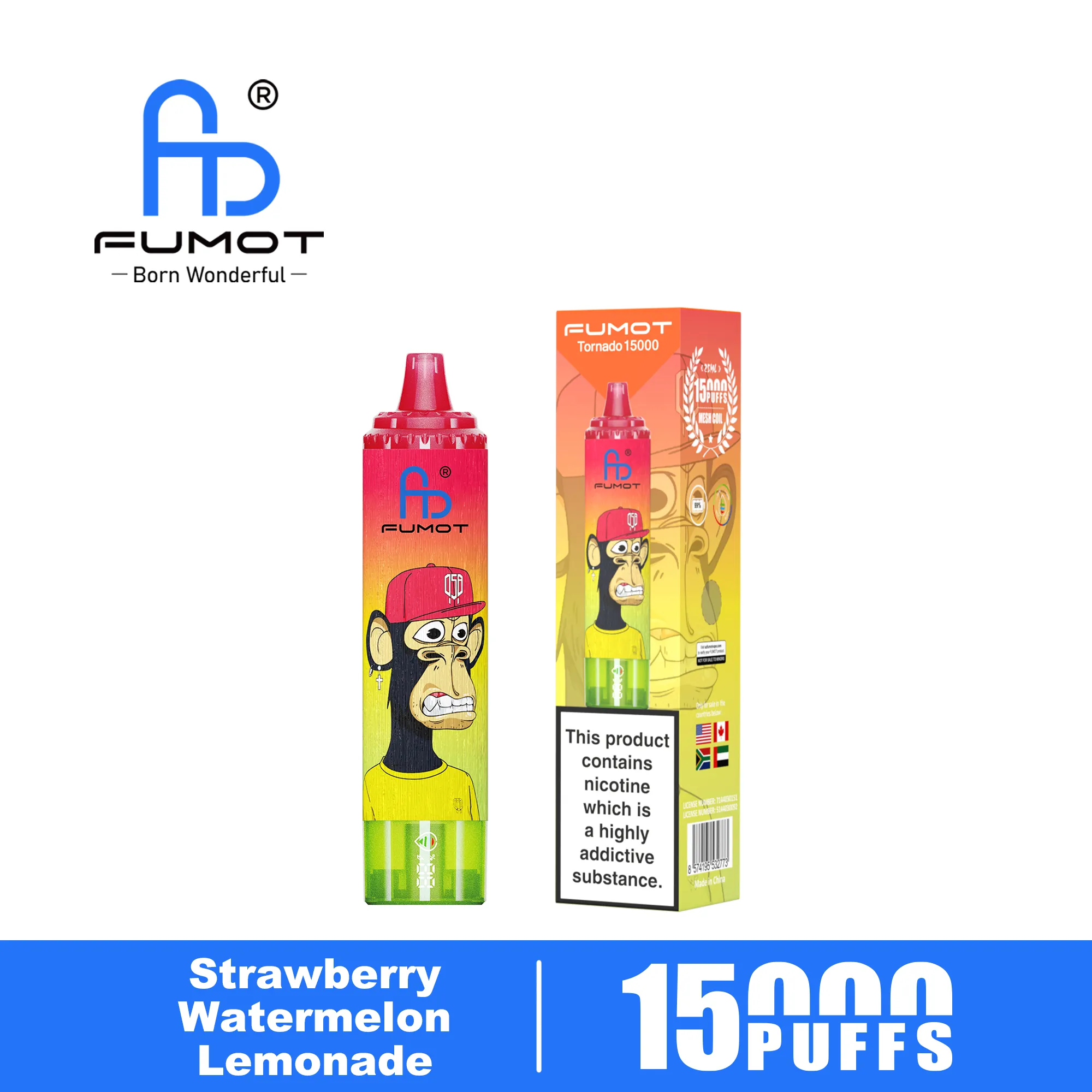 Fumot Tornado 15000 Strawberry Watermelon Lemonade