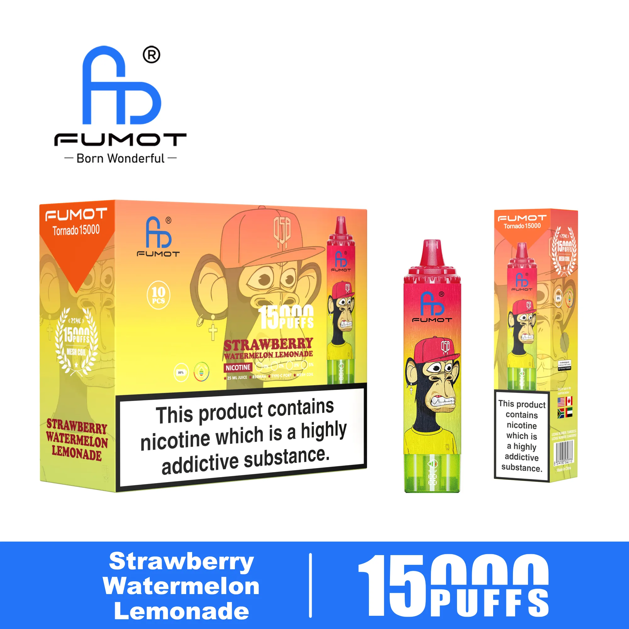 Fumot Tornado 15000 Strawberry Watermelon Lemonade