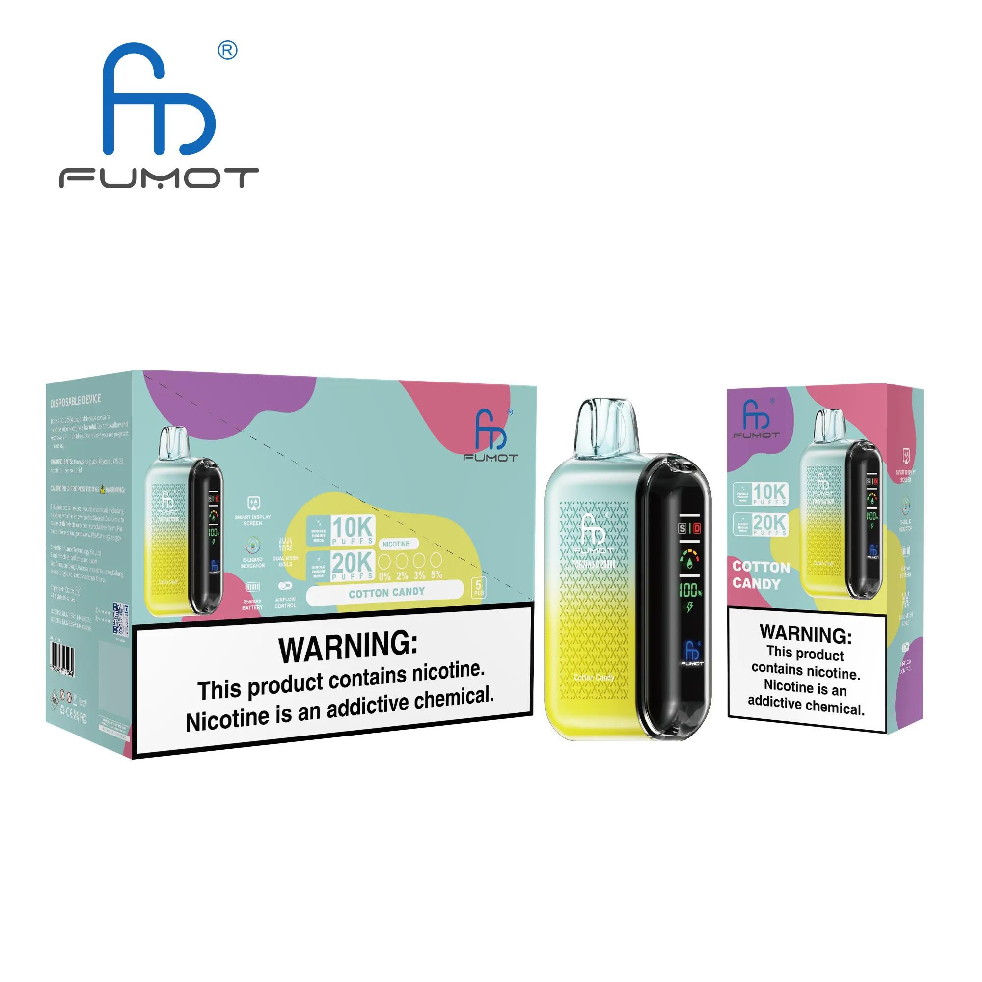 Fumot Tornado 20000 Cotton Candy