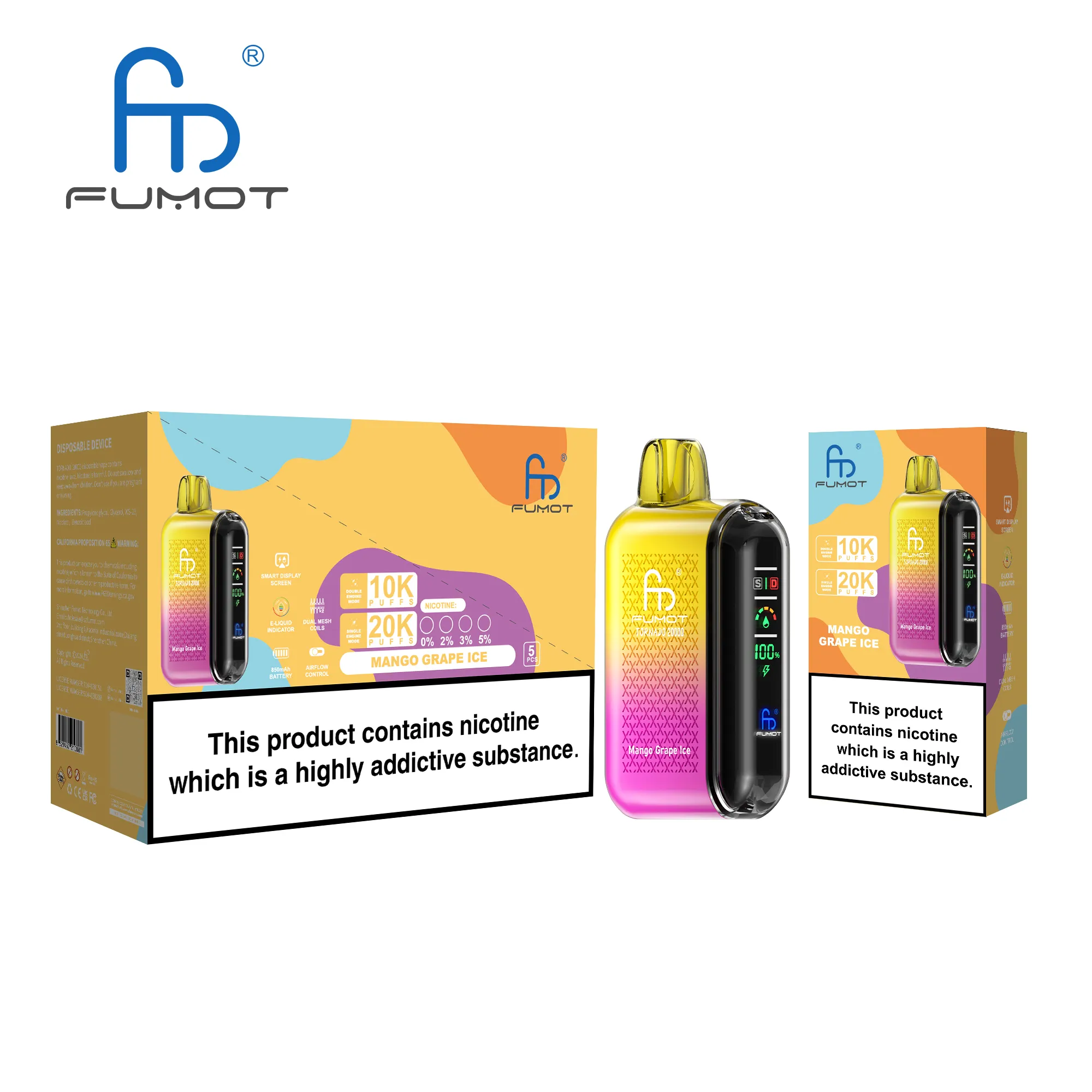 Fumot Tornado 20000 Mango Grape Ice