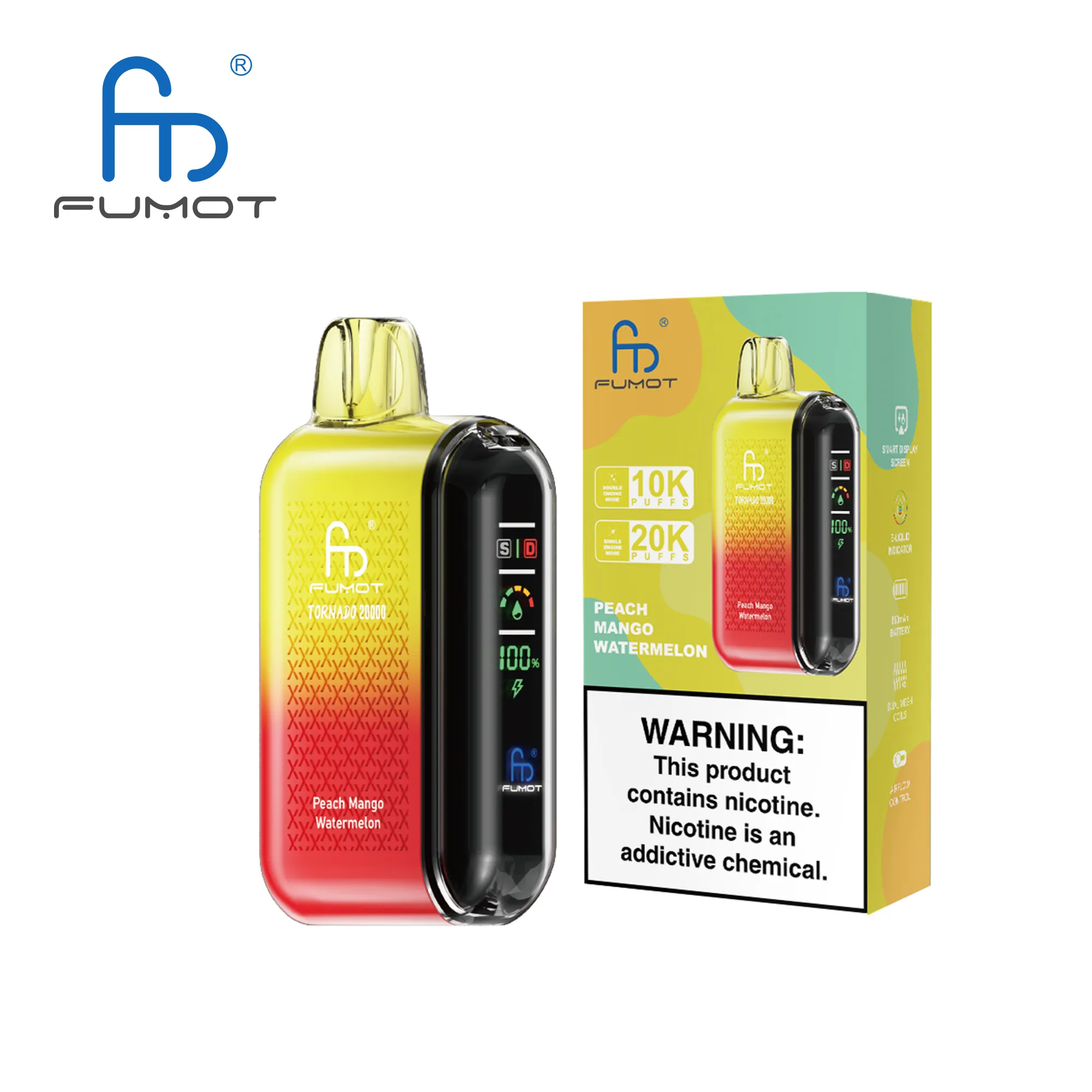 Fumot Tornado 20000 Peach Mango Watermelon